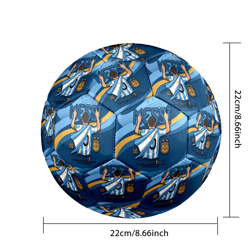 Pallone da Calcio Stampato Argentina Taglia 5 Resistente all'Usura Standard Pallone da Allenamento per Adulti Regalo per tifosi per Partite Sportive Indoor Outdoor