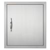BBQ Access Door, 457x508 Mm Single Outdoor Kitchen Door, Stainless Steel Flush Mount Door, Wall Vertical Door with Handle and Hook, for BBQ Island,