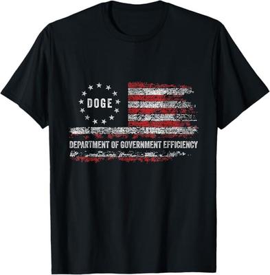 DOGE Department Of Government Efficiency T-Shirt D.O.G.E. US Flag Unisex T-Shirt Unisex T-Shirt
