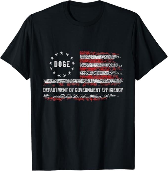 

DOGE Department Of Government Efficiency T-Shirt D.O.G.E. US Flag Unisex T-Shirt Unisex T-Shirt XXXL