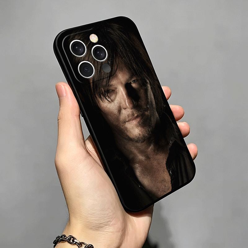 Soft Phone Case For iPhone 17 16 Pro Max 15 The Walking Dead Daryl Dixon 16E 17E 14 Plus 13 Mini 12 XS 7 SE 8 Air Black Cover Sh
