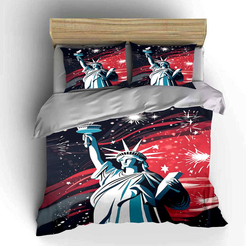 Statue of Liberty Fireworks. Bedding Sets Duvet Cover Sets Duvet Covers Pillowcases(1 * Duvet Cover 2 * Pillowcases Without Duvet Insert)