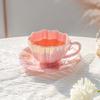 240 ml Filiżanka ceramiczna Petal Filiżanka do kawy i spodek Filiżanki do popołudniowej herbaty Kubek do mleka Kubek do kawy Filiżanki do mleka Filiżanki do herbaty Filiżanka do herbaty Naczynia do picia