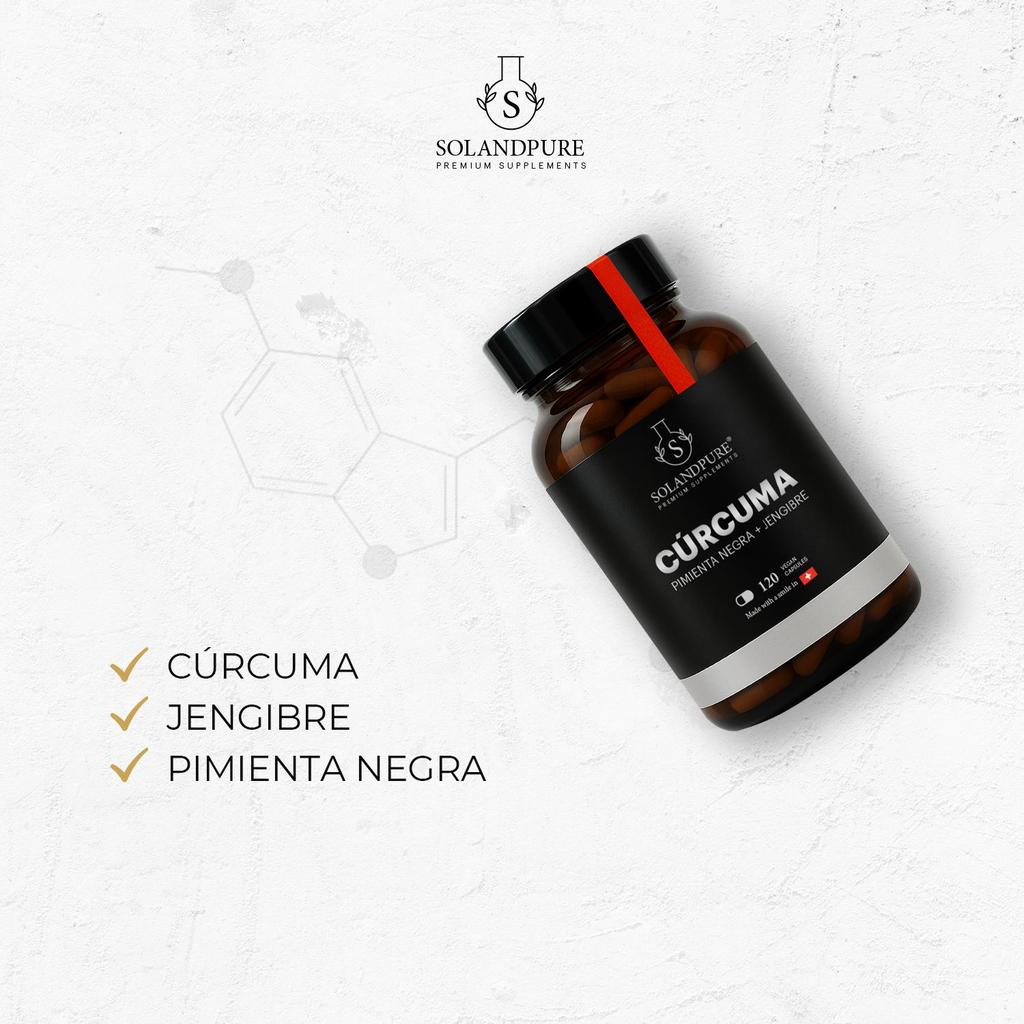Cúrcuma Complex 360 Cápsulas Vegetales | Pack Ahorro | Vegano | Con Jengibre y Pimienta Negra | Alta Absorción | Calidad Premium Solandpure®