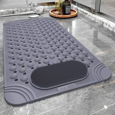 Bathroom Non-Slip Mat Solid Color Massage Mat Home Anti-Slip Suction Cup Carpet Waterproof Dirt-Resistant Toilet Hotel Floor Mat