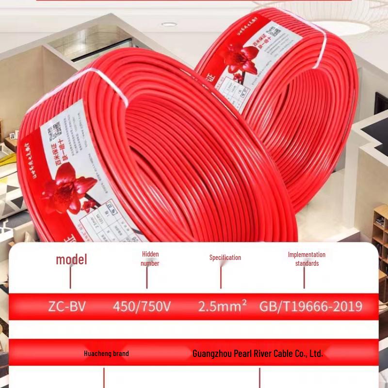 Pearl River ZC-BV Single-Strand Copper Core Wire (1.5-35mm²)