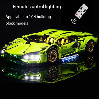 Luce LED per 1:14 Blocchi Tecnici da Costruzione Auto Città RSR Veicolo da Corsa Mattoncini Fai da Te Set di Giocattoli con Lampada Non Inclusa Auto