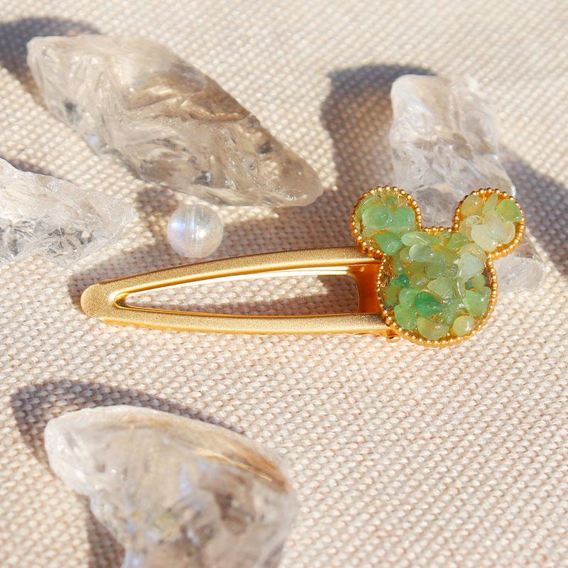 High Quality Natural Crystal Hair Clip Cute Hair Clips Natural Crystal 80mm