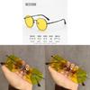 Night Driving Glasses With Yellow Pc Lenses For Men Business Commuting