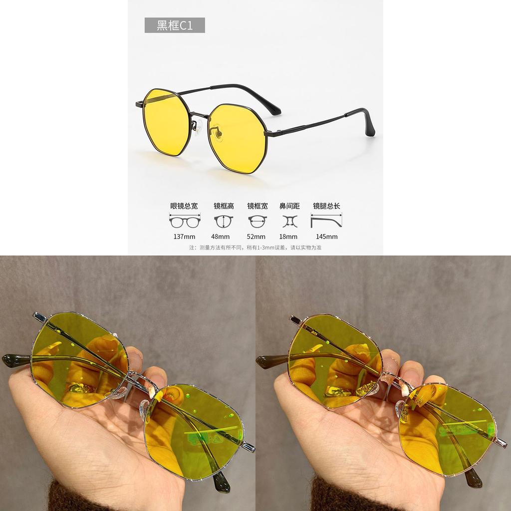 Night Driving Glasses With Yellow Pc Lenses For Men Business Commuting