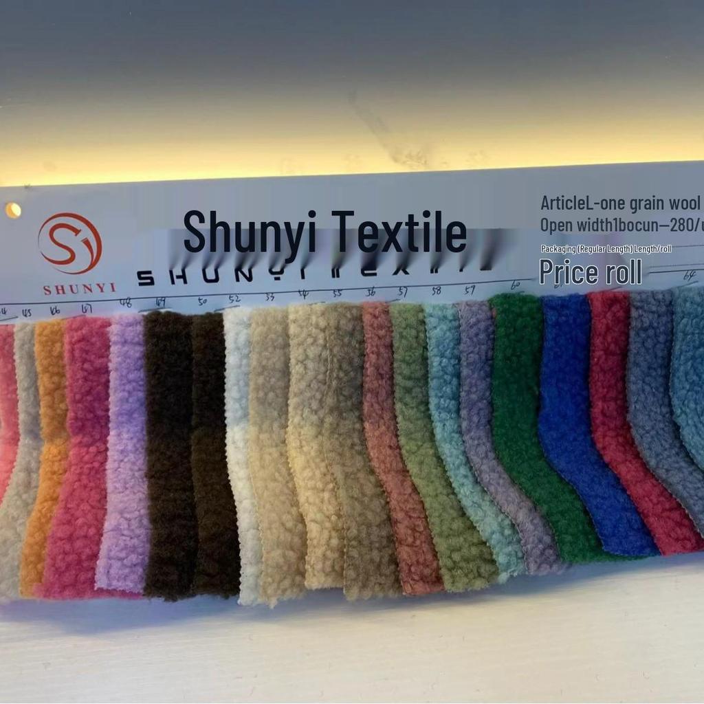 Granulierter Woll-Teddyfleece-Samt - Altai Lammwolle Kaschmir Mode Spielzeug Schuhmaterial