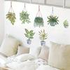 1Pc Green Plant Potted Wall Stickers For Living Room Kids Room Decoration Wall Decals Living Room Decor For House Bedroom DIY