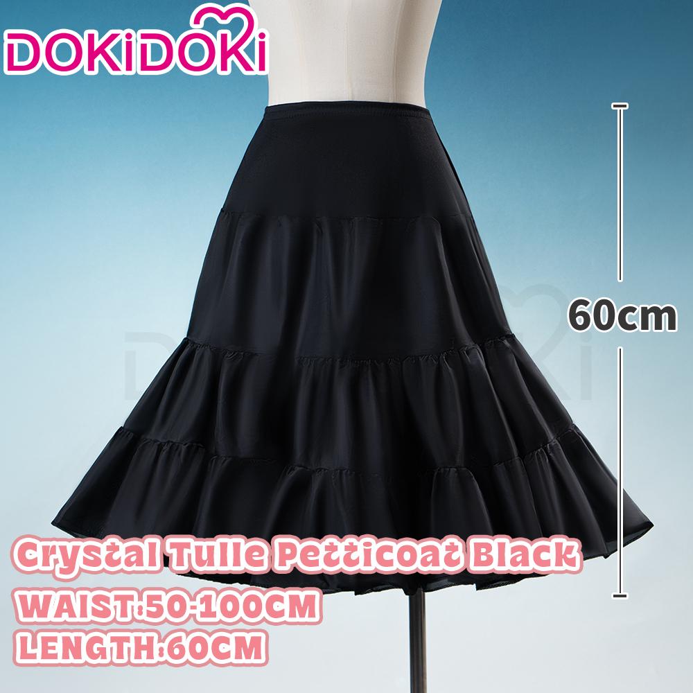 IN STOCK Underskirt Petticoats Bustle Cosplay Props DokiDoki Halloween Skirt Dress Petticoats Long Short White Black Bustle