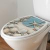 1pc Beach Starfish Shell Bathroom Toilet Sticker Beautifying Decorative Wall Sticker Room Decoration