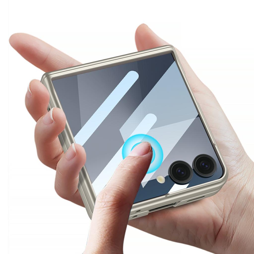 GKK For Samsung Galaxy Z Flip7 5G Case with Clear Screen Film Magnetic Hinge Protection Phone Cover