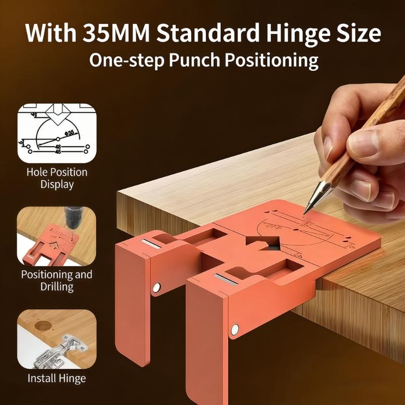 Magnetic Cabinet Door Hinge Alignment Tool With Strong Magnets Design For Precise 2.6mm Gaps And Universal Compatibility