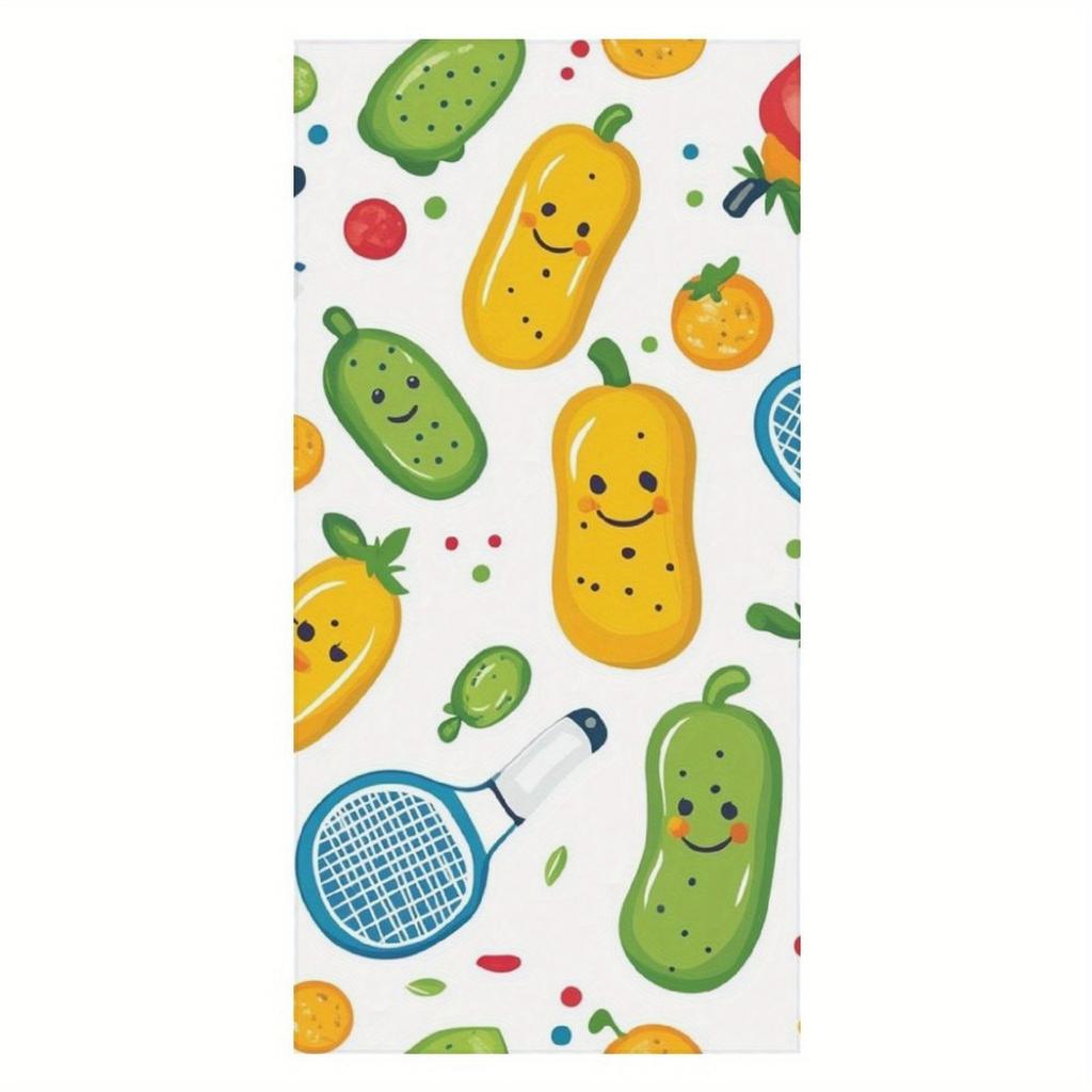 Fruit Tennis Pattern Designed Large Towel Beach Towel Sport Towel, Super Absorbent, Quick-Dry,Sport Towel Bath Towel,Fashionable