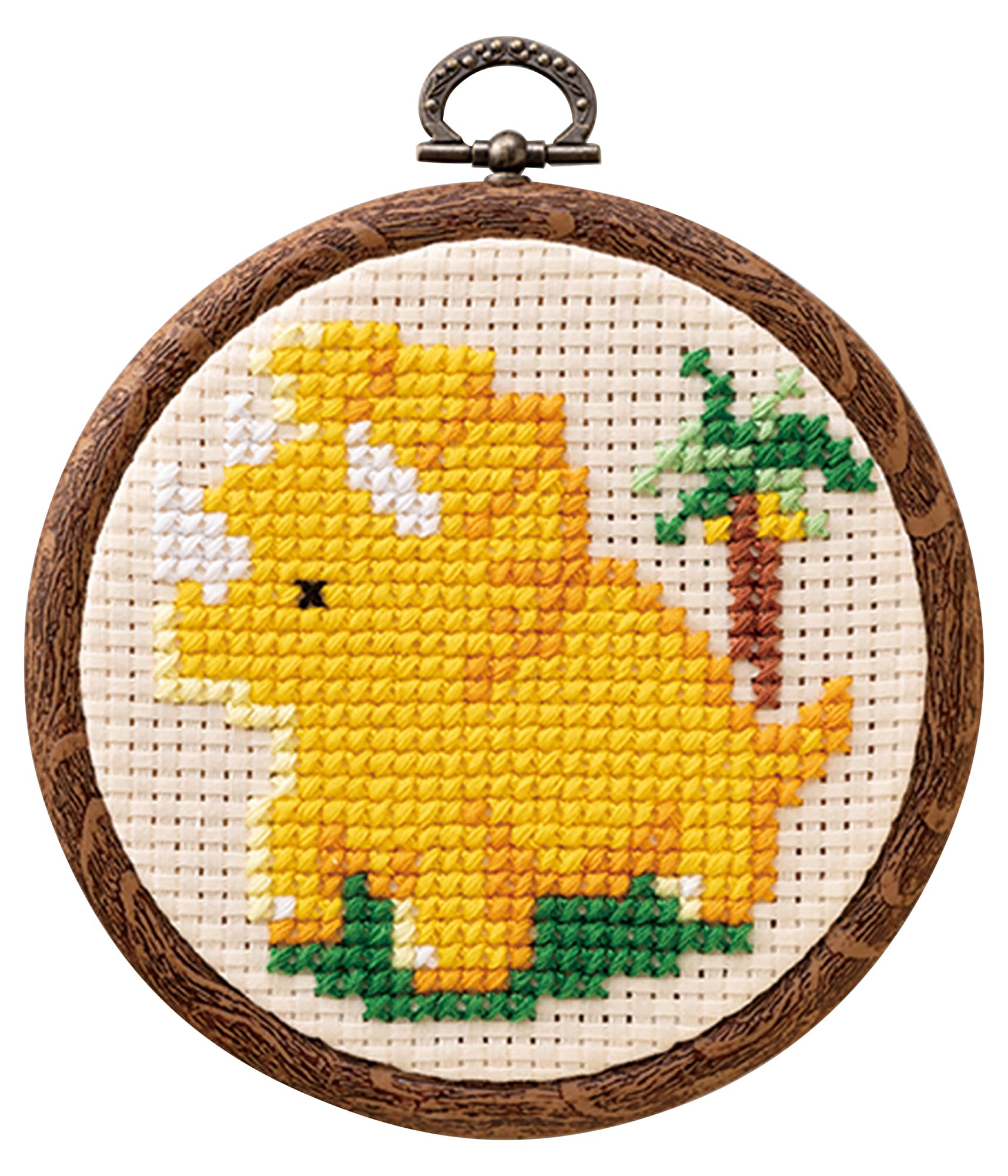 Olympus Thread Embroidery Easy Cross Dinosaur Collection Triceratops 7601 Kit, Stitch, Series,