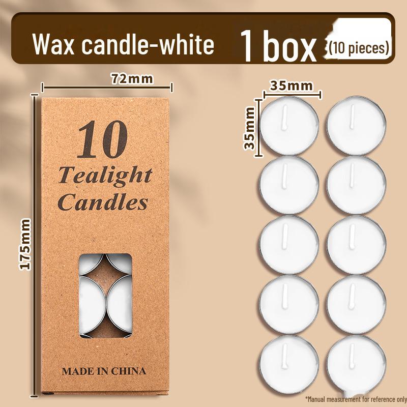 

Бездымная чайная свеча с лаковым покрытием для романтических и расслабляющих моментов 1 box (10 pieces) белый
