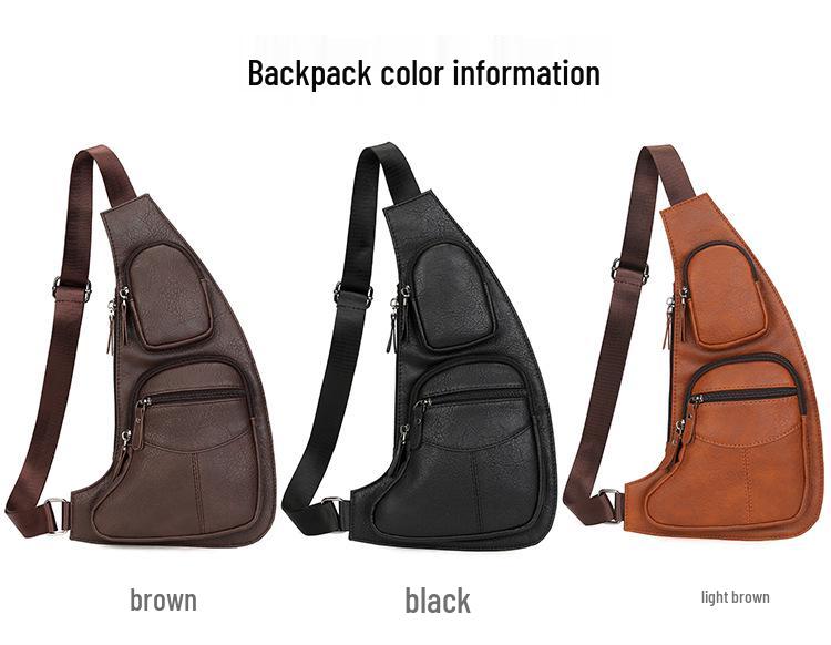 2023 Men's Trendy Chest Crossbody Bag: Versatile Shoulder and Street Backpack for Sports & Commute.
