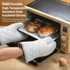 Kitchen Insulated Gloves, High Temperature and Heat Resistant, Microwave Oven Special Anti Slip Thick Baking Gloves