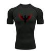 Black Phoenix with Red Wings Men's Sports T-shirt Training Fitness Compression Workout T-Shirt Rashgard Tops T-Shirt