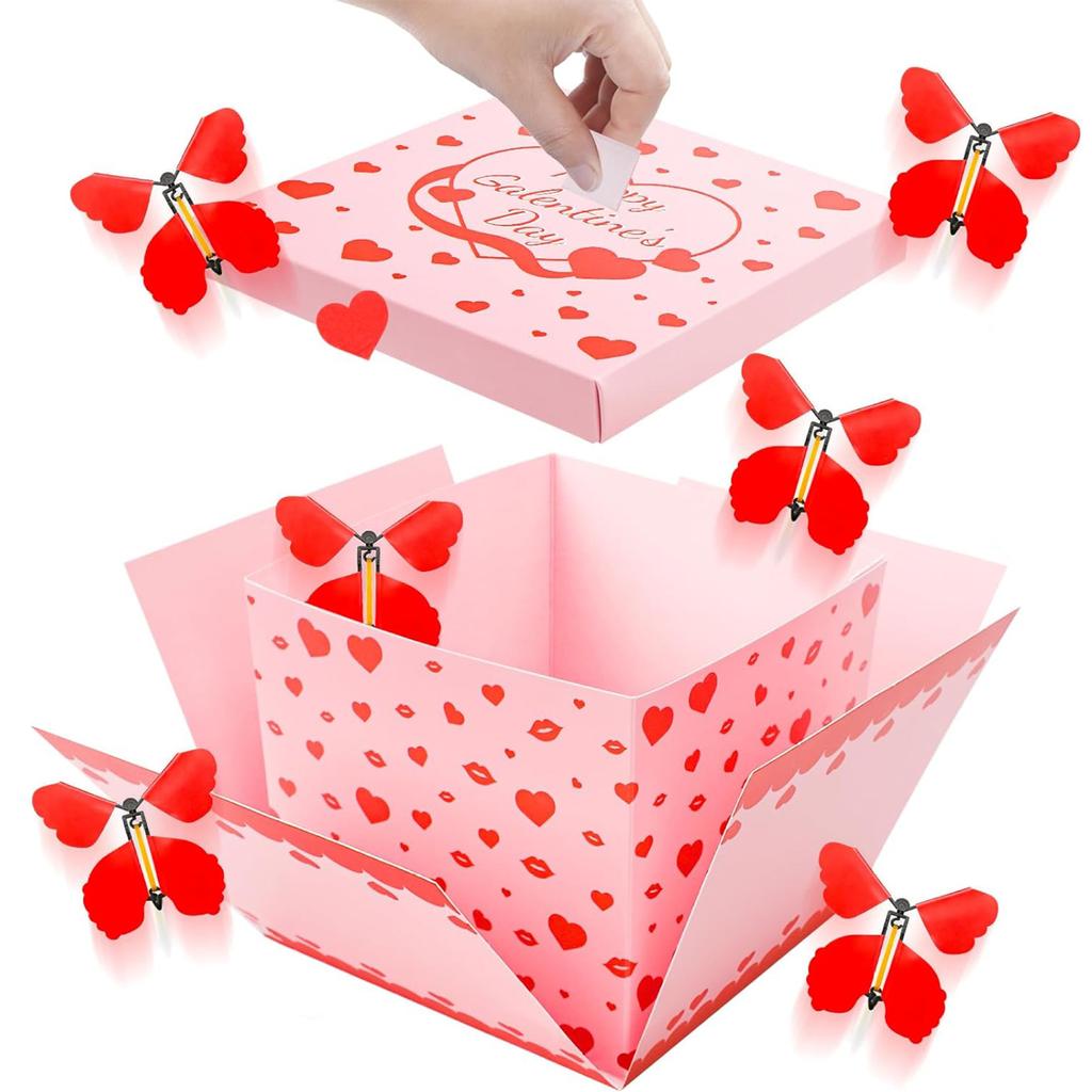 Flying Butterfly Explosion Gift Box Surprise Butterfly Box Christmas Greeting Cake Box Festival Gift Box