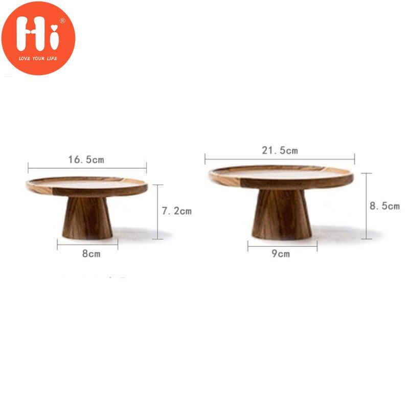 Japanese Wood Food Tray for Cake Fruit Dessert Stand Creative Wedding Party