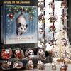 Christmas Advent Calendar Colorful Bells Possum Design 24-Day Countdown Christmas Tree Pendant Festive Ornaments