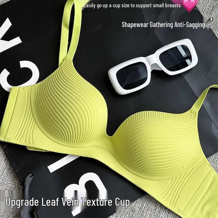 Women's Seamless Wire-Free Bra: Summer Lightweight, Enhances Small Bust, Side Support, Anti-Sagging