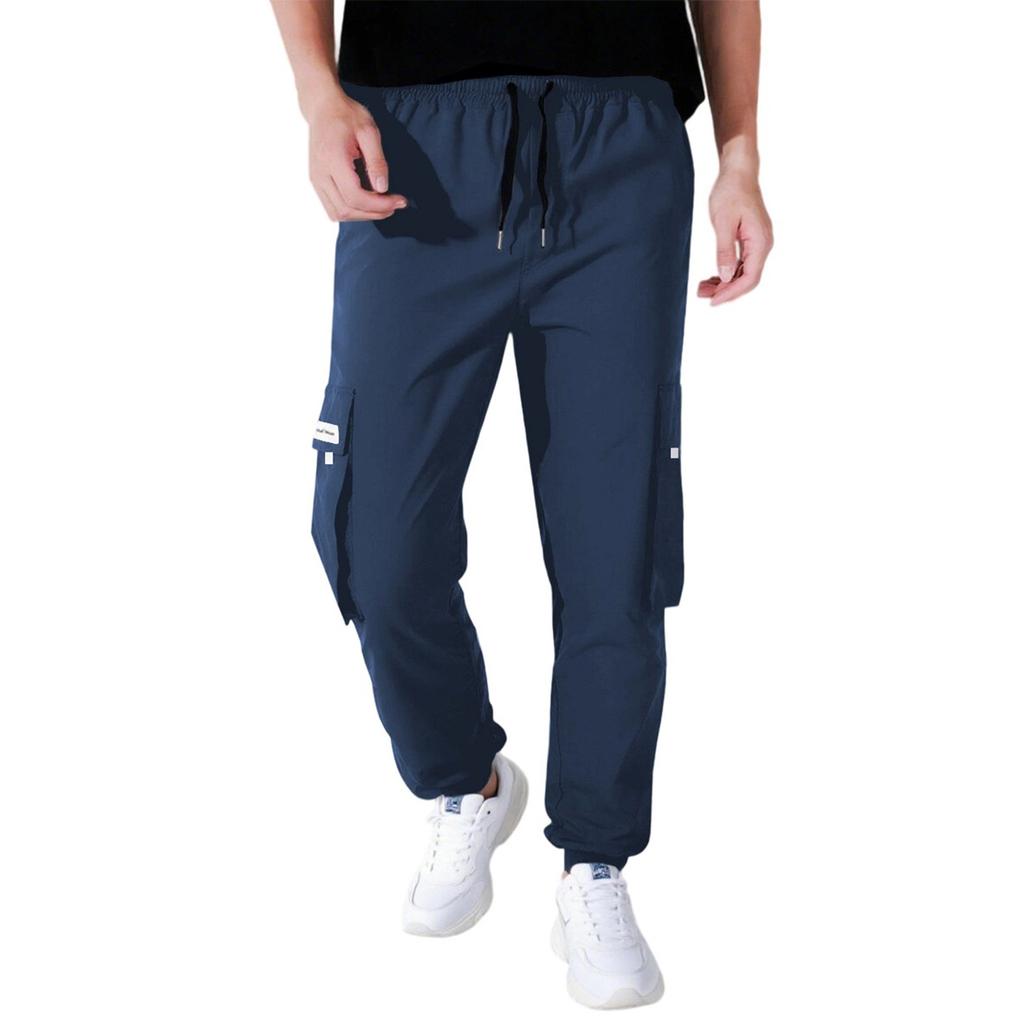 Men's Overalls Drawstring Multi Pocket Casual Pants Hiking Pants