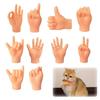 YANHUILAY Miniature Cat Finger Toys [Set of 10] Mini Cat Hands, Cat Teasers, Finger Puppets, Popular, Cute, Fun, Soft, Stretchy, Photography, Pet