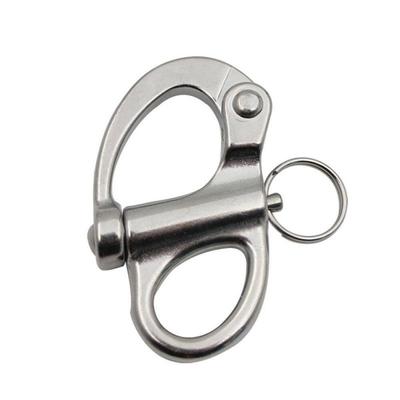 316 Edelstahl feste Federsteckschnalle – Selbstverriegelnder Verschluss, Schnellverschluss-Karabinerhaken in Marinequalität (4 Größen: 35mm / 52mm / 69mm / 96mm)