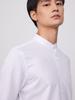 Men's Comfy Slight Strech Stand Collar Shirt, Semi-formal Button Up Long Sleeve Classic Solid Color Shirts, Light Business Style