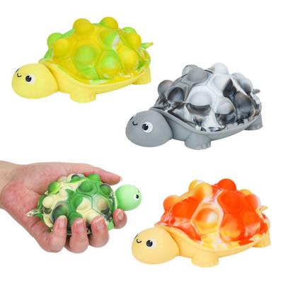 Bubble Shell Turtle Stress Ball Silicone Stress Relieving Tortoise Squeeze Sensory Toy Animal Shape Hand Therapy Exercise Fidget Toy
