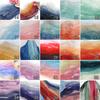 1/2/5 Meter 30D Rainbow Gradient Color Chiffon Fabric Organza Tulle Fabric For Diy Ancient Style Hanfu Silky Dress Stage Garment