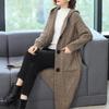 Frühling Herbst Große Größe Jacquard Twists Strickjacke Pullover Frauen Lange Große Tasche Mit Kapuze Einreiher Strickjacke Mantel