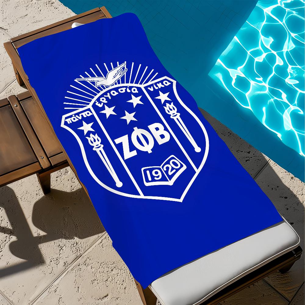 

Z-zeta logo P-phi B-beta Towel Beach Quick Dry Soft Pool Towels Gift for Travel Gym Shower Camping sports W30*H60(CM)