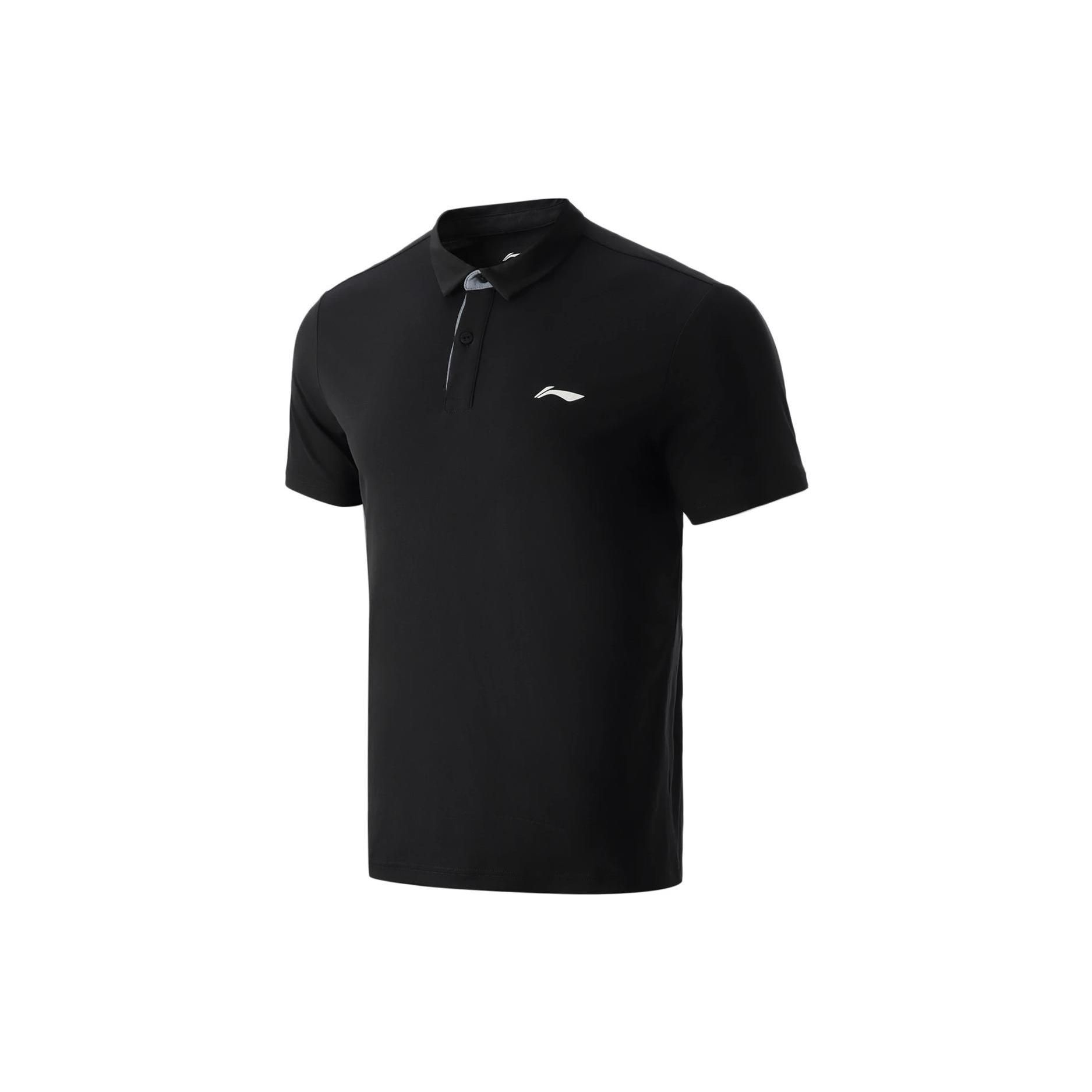 Li-Ning Logo Quick-Drying Polo Shirt Black Men s APLT123-1 XL