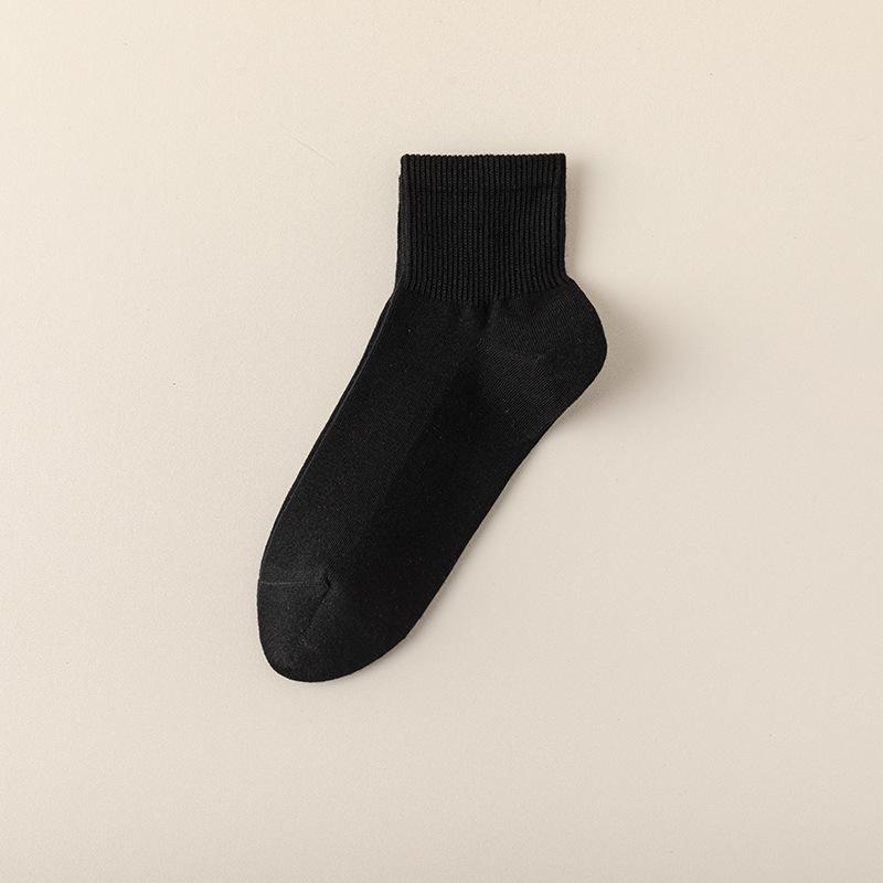 Summer Solid Color, Versatile, Simple, Collegiate Style, Breathable, Candy-colored, Thin Mid-calf Women's Socks