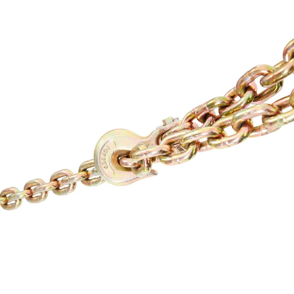 Transport Binder Chain, 7100lbs Working Load Limit, 3/8''x20' G80 Tow Chain Tie Down with Grab Hooks, DOT Certified, Galvanized Coating Manganese