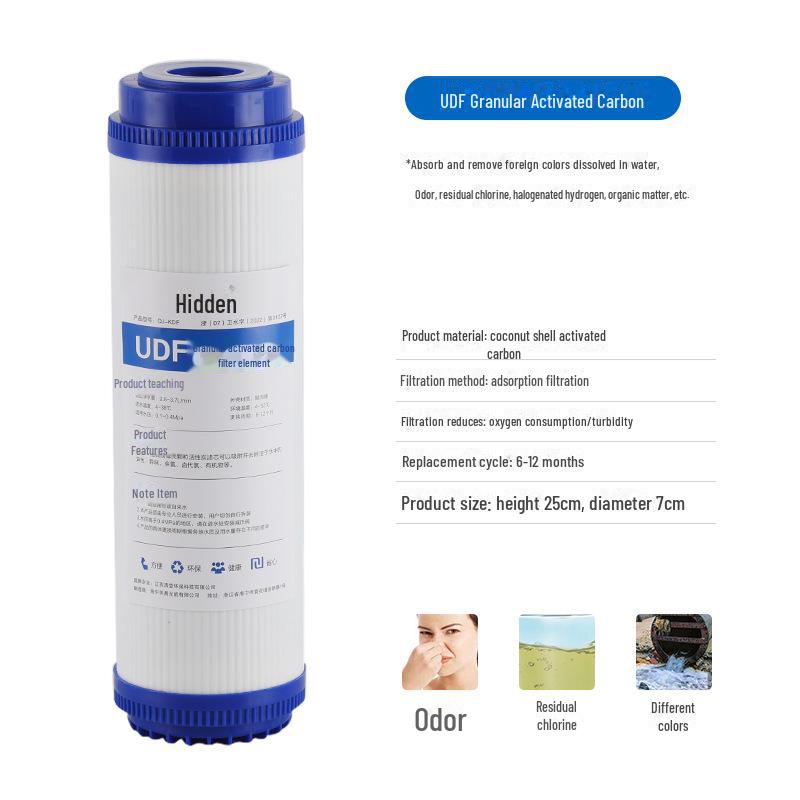 Universal 10-Inch Activated Carbon Water Purifier with 3-Stage Filter