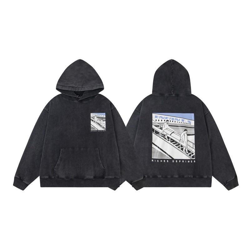 2025 Unisex Oversized Hooded Sweatshirt With Vintage Character Print Loose Fit Streetwear Casual Top
