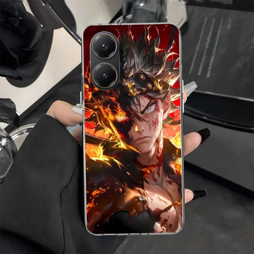 Black C-Clovers Anime Phone Case for Xiaomi Poco X7 X6 X5 X3 Pro F7 Ultra F6 F5 F4 Gt X4 Nfc M6 M5S M4 M3 M5 Soft Silicone Cover