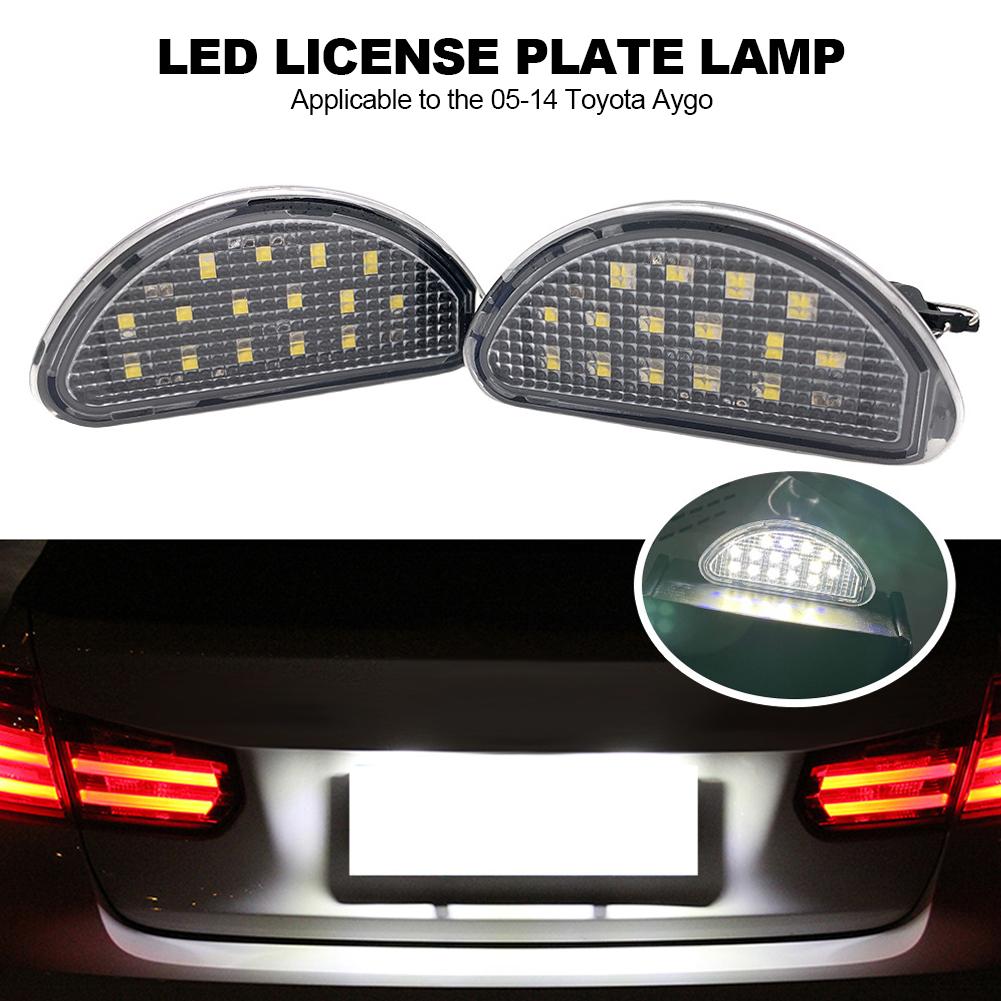 

1/2Pcs Car LED License Number Plate Light LED Number Plate Lamp White 1pc