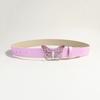 Elegant PU Leather Waist Belt Waist Ornament Decorative Sash Feature Rhinestone Butterfly Buckle for Fashion Women