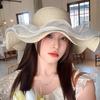 New Summer Wavy Straw Hat Fashionable Windproof and Breathable Versatile Sun Hat Women's Ultraviolet Sun Protection Sun Protection Hat