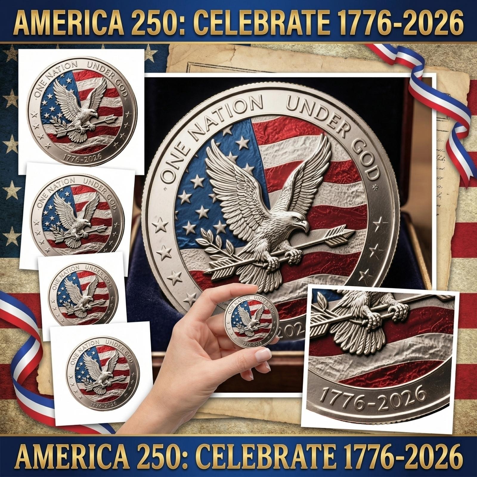 

Эта лицензированная commemorative монета 250-летия Соединенных Штатов является частью американской, идеальной для коллекционеров и . One Size
