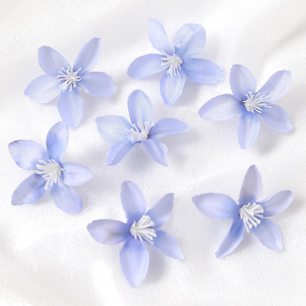 50/100 Stück Fünf-Sterne-Blume Künstlicher Blumenkopf Für Blumenwand Pflanze DIY Heimzimmer Dekoration Girlande Geschenk Hochzeitstischdeko