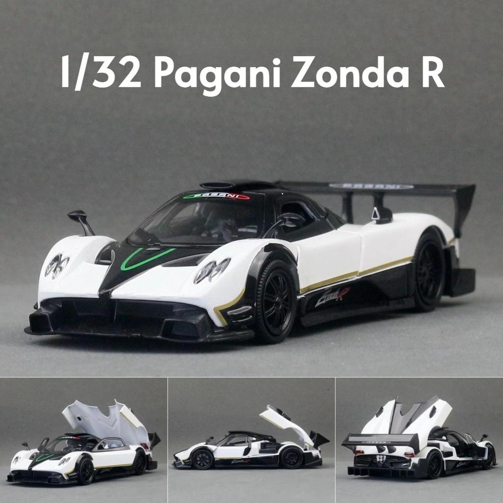 1/32 Pagani Zonda R Spielzeugauto Modell RMZ CiTY Druckguss Metall Miniatur Supersport Sound & Licht Kollektion Pull Back Geschenk für Jungen